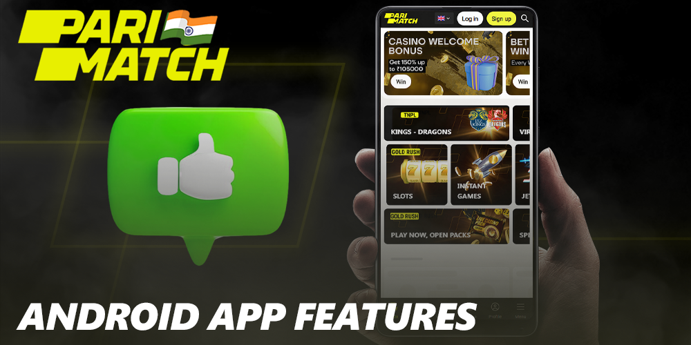 Parimatch Android App Features