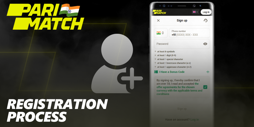 Registration via Parimatch App