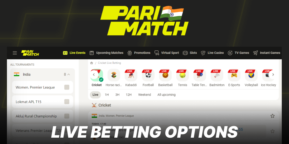 Parimatch Live Staking possibilities