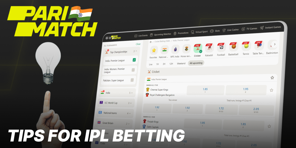 IPL betting advice at Parimatch